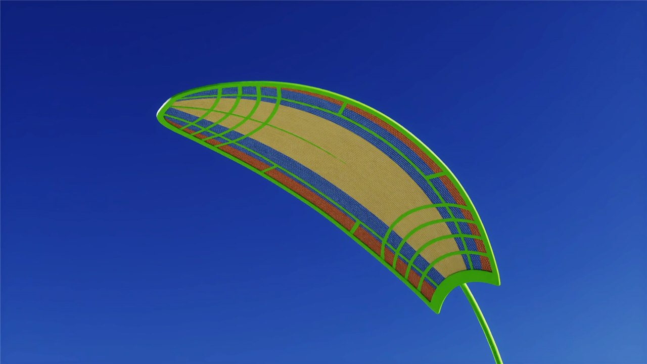 Side view of the Sun Blocker Shield showing angle adjustment